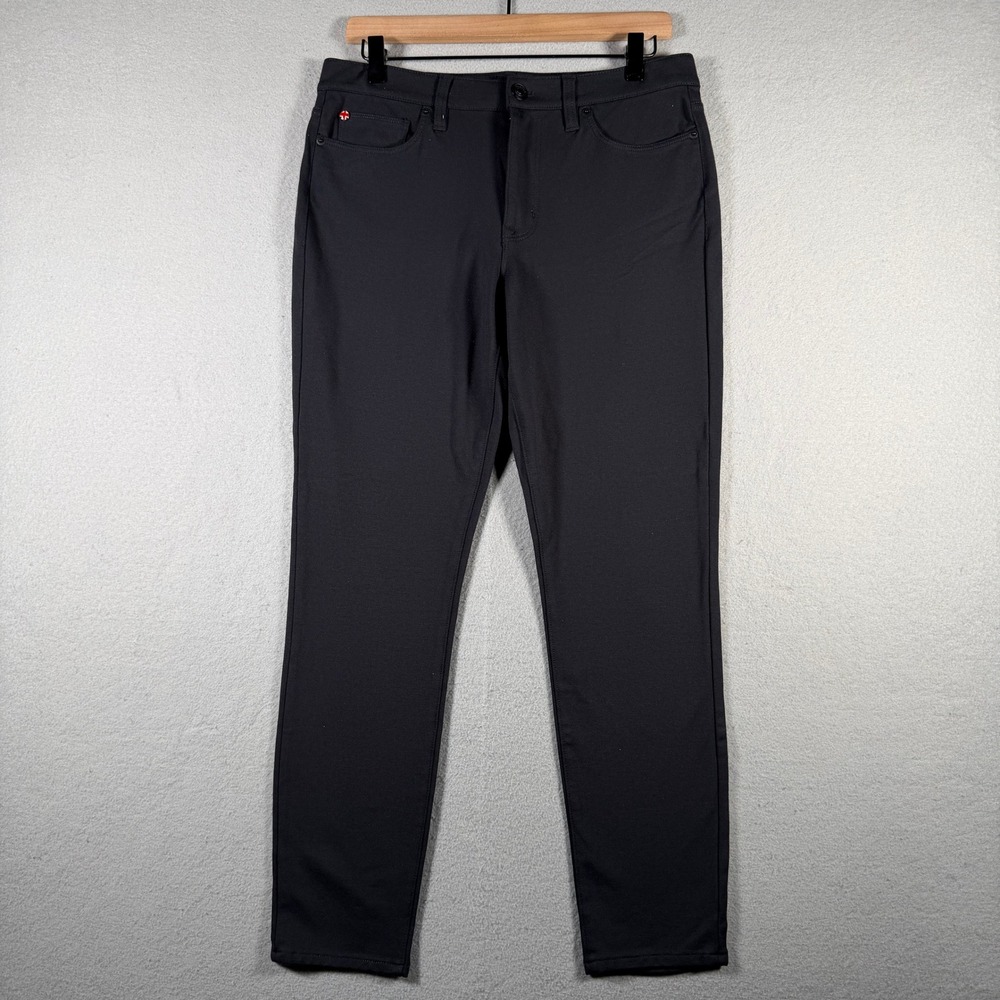Hudson Womens Black Skinny Ankle Pants Size 31 Stretch Ponte Trousers 14946